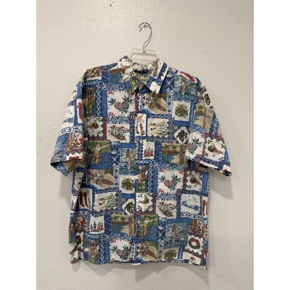 Reyn Spooner Mele Kalikimaka Christmas Hawaiian Shirt Men XL Button  front 2002 - Picture 1 of 5